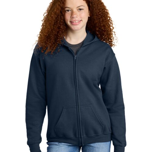 Youth Heavy Blend Full Zip Hooded Sweatshirt Thumbnail