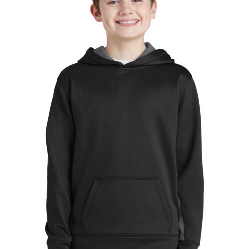 Youth Sport Wick ® Fleece Colorblock Hooded Pullover Thumbnail